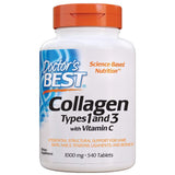 Doctor's Best Collagen Types 1 & 3 with Peptan, Non-GMO, Gluten Free, Soy Free, Supports Hair, Skin, Nails, Tendons & Bones, 1000 Mg, 540 Tablets