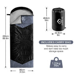 oaskys Camping Sleeping Bag - 3 Season Warm & Cool Weather - Summer Spring Fall Lightweight Waterproof for Adults Kids - Camping Gear Equipment, Traveling, and Outdoors