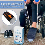 Upgrade Sock Aid - 2 Pack Socks Helper with Adjustable Cords, Easy on Sock Aid Tool with Ergonomic Soft Foam Round Handles for Elderly, Disabled, Pregnant, Diabetics-Sock Helper Aide Tool