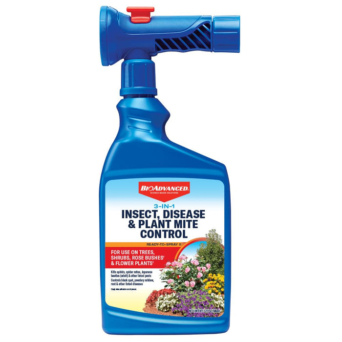 BioAdvanced 3-in-1 Insect, Disease & Plant Mite Control, Ready-to-Spray, 32 FOZ