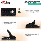 eXuby Large Powerful Rat Traps (10 Pack) - Kills Instantly with Powerful Steel Spring - Setup in Seconds - Wash & Reuse Over & Over - Hands Free Disposal - Rat Control Without Harmful Poisons or Chem