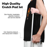 Crutch Pads and Crutch Hand Grips for Adults Kids Antiskid Underarm Padding Soft Foam Crutch Pad Set Accessories 4 PCS (Pink)