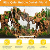 hygger Bubble Curtain Wall Aquarium Air Stone Kit, Fish Tank Air Bubbler Dissolved Oxygen Aerator Stone with Air Tubing Diffuser Bubbling Decoration for Pond 8-Inch