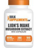 BULKSUPPLEMENTS.COM Lion's Mane Mushroom Capsules - Lion's Mane Extract, Lions Mane Supplement Capsules, Lion's Mane Capsules - for Immune Health, Vegan, 2 Capsules per Serving, 360 Veg Capsules