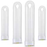 Kittmip Bug Zapper Replacement Bulb 15 W U Shaped Twin Tube Bulb Indoor Outdoor Bug Zapper Light Bulbs with 4 Pin Base (White, 4)