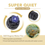 hygger Mini Wave Maker Aquarium Magnetic DC Powerhead with LED Display Controller for Saltwater Tank, 1600 GPH Aquarium Water Circulation Pump 5 to 30 Gallon Black