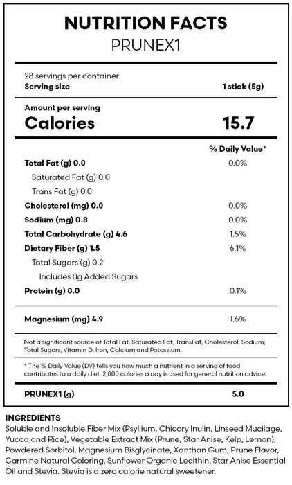 FuXion Prunex 1 Tea Instant Drink Mix - Colon Cleanse Detox for Optimal Intestinal Transit - 1 Pouch of 28 Sticks