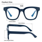 Madison Avenue Blue Light Blocking Glasses Oversized Fashion Blue Light Glasses for Women Anti Eyestrain & UV Protection Computer Eyeglasses (Ink Blue)