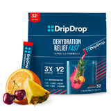 DripDrop Hydration - Electrolyte Powder Packets - Fruit Punch - 32 Count