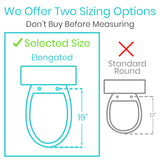 Vive Toilet Seat Risers for Seniors (Raised with Handles) Grab Bar Seat for Seniors - Options for Elongated & Standard Bowls - Elderly Handicap Medical Hip Replacement Surgery Lift, Easy Clean, White