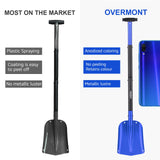 Overmont Folding Emergency Snow Shovel for Car - 32" 42" Small & Compact Tool with Ice Scraper and Carrying Bag- Lightweight Aluminum Shovels for Snow Camping Skiing Snowmobiles