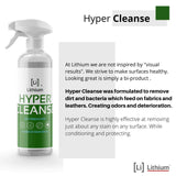 Lithium Hyper Cleanse- All Purpose Cleaner- Newest Science in Cleaning Leather, Plastic, Carpet, Vinyl, Removes The Toughest Stains, Protects, Penetrates Cracks and Grooves. (16oz)