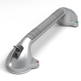 AmeriLuck 16.5inches Balance Assist Bathroom Shower Handle,Suction Bath Grab Bar with Indicators (Silver/Grey)