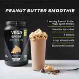 Vega Sport Protein Powder, Plant-Based Vegan Protein Powder (14 Servings) (Peanut Butter)