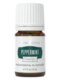 Peppermint Vitality Essential Oil by Young Living - 100% Pure, Therapeutic-Grade Peppermint Oil for Culinary Use - 5 ml Bottle for Aromatherapy and Flavoring Beverages and Food