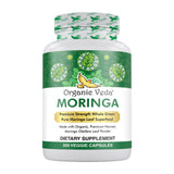 Organic Veda Moringa Leaf Capsules 1500mg, 300 Count - Pure Raw Moringa Oleifera Powder Whole Leaves Green Super Food Supplement - Boosts Metabolism, Energy, Health, Wellbeing & Antioxidants Rich