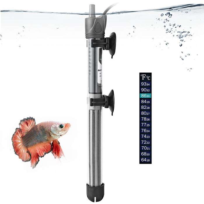 HITOP 50W 100W 300W Adjustable Aquarium Heater, Submersible Fish Tank Heater Thermostat with Suction Cup (300W)