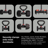 Jayflex Hyperbell Bundle - Convert Dumbbells to a Full Gym with Secure Barbell & Rotating Kettlebell Adapter Grip. Ideal for Weight Lifting & Home Workouts