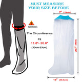 Asunby Cast Covers for Shower Leg Adult Waterproof full Protector Bandage Wound Showering Broken Long Knee Foot Ankle Burns,Reusable