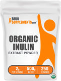 BULKSUPPLEMENTS.COM Organic Inulin Extract - Fiber Supplement, Organic Agave Inulin Powder - Fiber Powder, Inulin Powder Organic - Vegan & Gluten Free, 2g per Serving (500 Grams - 1.1 lbs)