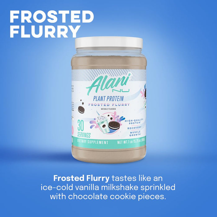 Alani Nu Plant-Based Protein Powder Frosted Flurry | 17g Vegan Protein | Meal Replacement Powder | No Sugar Added | Low Fat, Low Carb, Dairy Free, Pea Protein Isolate Blend | 30 Servings