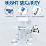 FSA/HSA Eligible Shower Chair with Back, Shower Seat for Inside Shower, Tool-Free Shower Stool for Inside Shower, Waterproof Shower Chair for Inside Bathtub for Elderly/Handicap by DUALECO