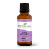 Plant Therapy Organic Lavender Essential Oil 100% Pure, USDA Certified Organic, Undiluted, Natural Aromatherapy for Diffusion & Topical Use, For Skin, Hair, Relaxation, Premium Therapeutic Grade 30 mL