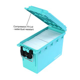 Sheffield 12633 Field Box, Pistol, Rifle, or Shotgun Ammo Storage Box, Tamper-Proof Locking Ammo Can, Water Resistant, Made in The U.S.A, Stackable, Teal