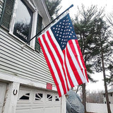 American Flag 3x5 Outdoor Heavy Duty, 3x5 American Flag 3x5 Embroidered Stars Flag The Strongest Longest Lasting Thicken Cloth Tough Durable 3 x 5 ft American Flag 100% USA Flag Sewn Stripes Brass Grommets Flag