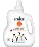 ATTITUDE Laundry Detergent, EWG Verified, Plant and Mineral-Based Formula, HE Compatible, Vegan and Cruelty-free Household Products, Citrus Zest, 36 Loads, 60.8 Fl Oz (Packaging may vary)