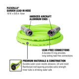 Flexzilla Garden Lead-In Hose 5/8 in. x 10 ft, Heavy Duty, Lightweight, Drinking Water Safe, ZillaGreen - HFZG510YW-E