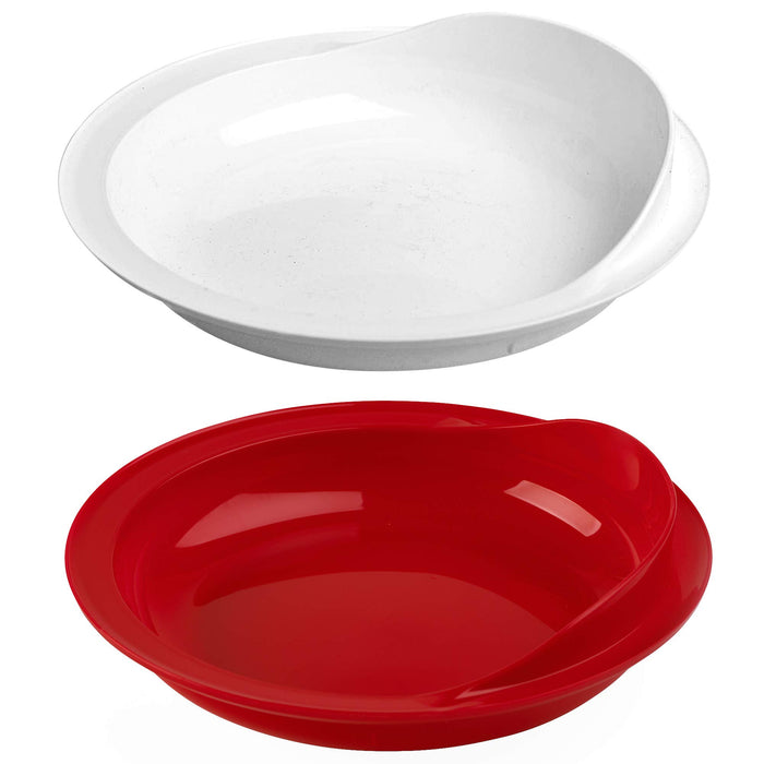 Scoop Plates for Disabled Adults by Providence Spillproof - Scoop Dish for Adults with Limited Mobility - Scoop Plate Adaptive Equipment for Independence - Non Slip Plate for Disabled Adults - 2 Pack