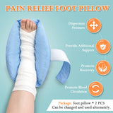 Heel Protectors Cushion Pain Relief Foot Pillow for Pressure Sores Foot Support Boot Surgery Recovery Supplies for Elderly Bedridden Pressure Ulcer Cushion Ankle Pillow for Bed, Wheelchairs (1 Pair)