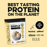 Clean Simple Eats Simply Vanilla Whey Protein Powder, Natural Sweetened and Cold-Processed Whey Protein Powder, 20 Grams of Protein (30 Servings)