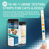 CheckUp Testing Strips x 50 (10 Parameters Urine Test Strips for Cats & Dogs)