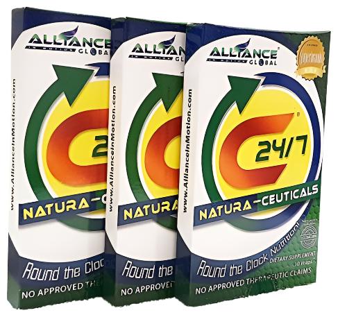 3 Boxes C24/7 Natura- Ceuticals Dietary Food Supplement of 10 Tablets Pack (30 Tablets)