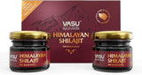 vasu ayurveda Highest Potency 100% Natural Himalayan Shilajit Resin Pure Form of Fulvic Acid & 85+ Trace Minerals - The Black Gold - 100 Day Supply Dual Value Pack - Energy Booster