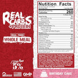 5% Nutrition Rich Piana Real Carbs + Protein | Clean Mass Gainer Protein Powder | Real Food Carbohydrate Fuel for Pre Workout/Post-Workout Recovery Meal | 3 lb, 20 Srvgs (Birthday Cake + Protein)