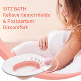 Sitz Bath for Toilet Seat - Sitz Bath for Hemorrhoids - Sits Bath Kit for Women- Great for Maternity Postpartum Care, Designed for Perineum Soaking, Hemorrhoid, and Anal Inflammation Treatment