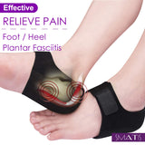 SMATIS Heel Protectors, Cups for Plantar Fasciitis, 2PCS Cushion Achilles Tendonitis Bone Spur Aching Feet Relieve Pain(Size: Women 6-11 + Men 6-10)