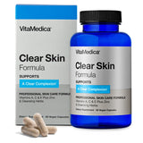 VitaMedica | Clear Skin Vitamin Formula | Acne Treatment | Skin Care | Cleanse & Detoxify | Vitamin C, A, & E, Plus Zinc | Bromelain | Chromium | Selenium | Collagen Support | for Women & Men | 60 Ct