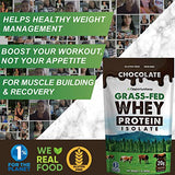 Opportuniteas Chocolate Whey Protein Powder - Grass Fed Whey Isolate - 20g Protein + Organic Cacao + Himalayan Salt - Delicious Taste for Shakes, Smoothies & Cooking - Gluten Free & Non GMO - 1 lb