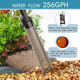 hygger Manual 256GPH Gravel Vacuum for Aquarium, Run in Seconds Aquarium Gravel Cleaner Low Water Level Water Changer Fish Tank Cleaner with Pinch or Grip Suction Ball Adjustable Length