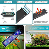 hygger Auto On Off LED Aquarium Light, Full Spectrum Fish Tank Light with LCD Monitor, 24/7 Lighting Cycle, 7 Colors, Adjustable Timer, IP68 Waterproof, 3 Modes for 30"-36" Freshwater Planted Tank