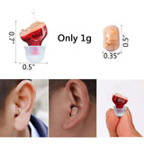 BLJ Hearing Aid for Seniors and Adults with Noise Reduction and Feedback Cancellation ITC Hearing Amplifier, 7 Batteries and 9 Ear Domes (Right Ear)