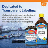 Carlson - Cod Liver Oil, 1100 mg Omega-3s, Liquid Fish Oil Supplement, Wild-Caught Norwegian Arctic, Sustainably Sourced Nordic Liquid, Lemon, 250 ml