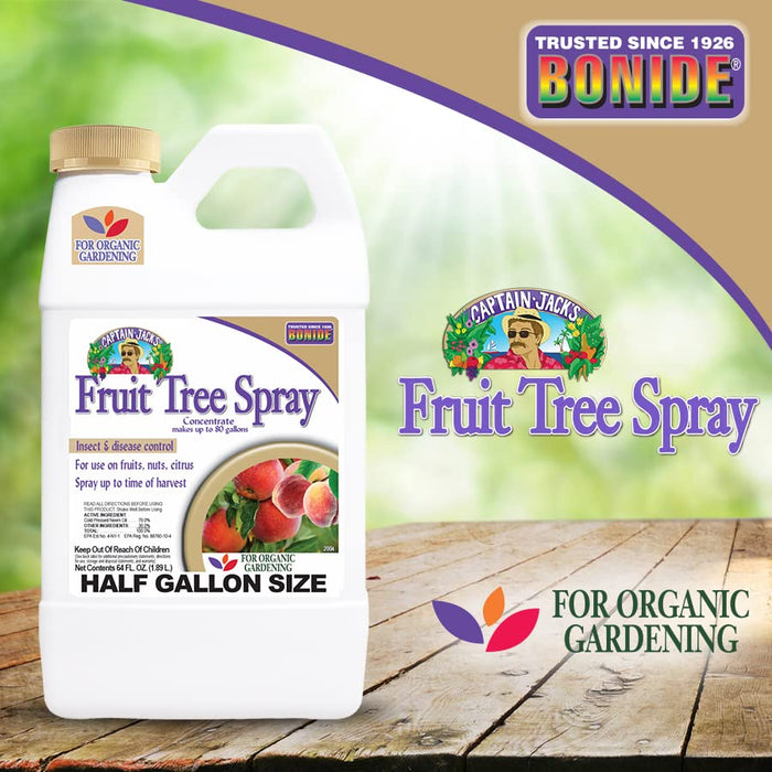 Bonide Captain Jack's Fruit Tree Spray, 64 oz Concentrate, Insect & Disease Control Spray for Organic Gardening