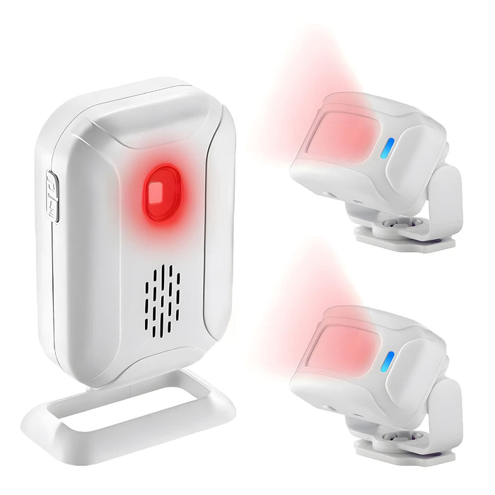 GREENCYCLE Motion Sensor Doorbell, Door Chime for Business Entry, Store Welcome Buzzer Monitor,Motion Sensor Detect Alarm, Caregiver Reminder for Elderly, Visitor Bell - 1 Receiver 2 Motion Sensor