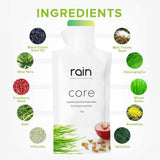 Rain CORE, Super Green Supplements, 30 Easy-Sip Pouches, Includes Black Cumin Seed, Kale, Cranberry Seed, Spirulina, Milk Thistle, and Wheat Grass, Overall Detox Cleanse and Immune Support Supplement