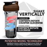 HELIMIX 2.0 Vortex Blender Shaker Bottle Holds upto 28oz | No Blending Ball or Whisk | USA Made | Portable Pre Workout Whey Protein Drink Shaker Cup | Mixes Cocktails Smoothies Shakes | Top Rack Safe